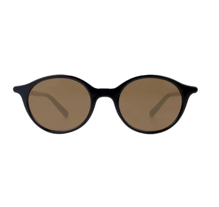 Retro okrągłe plastikowe i metalowe okulary przeciwsłoneczne unisex 490614